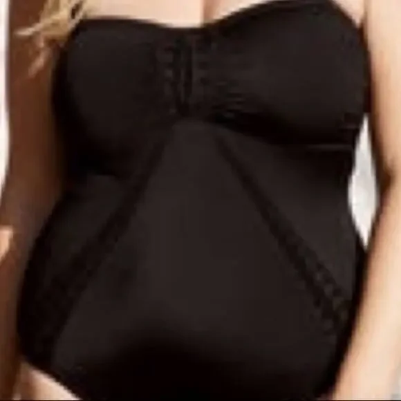 Swimsuits For All CROCHET Black BANDEAU SWIMSUIT - Picture 5 of 8